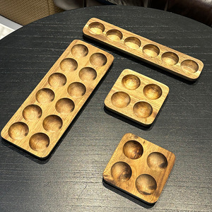 Solid Wood Egg Tray 4 Compartment Stackable <b>Kitchen</b> Egg Storage Rack For Refrigerator Use - Product Image 2