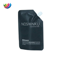 Pochette à bec verseur debout en plastique personnalisé sac de recharge de désinfectant pour les mains 3.4oz sacs d'emballage de savon liquide