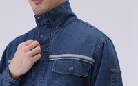 Combinaisons de travail en denim personnalisées, antistatiques, haute visibilité, résistantes au feu, respirantes, multi-poches, résistantes à l'usure, en coton, pour l'exploitation minière