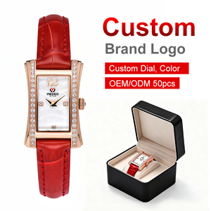 Montre à quartz de luxe vintage carrée pour <span class=keywords><strong>femme</strong></span>, avec diamants, chiffres romains, boîtier en acier inoxydable, bracelet en cuir et cadran à aiguilles - Product Image 1