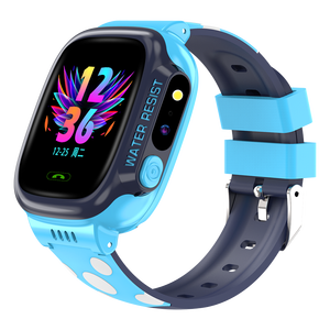 Reloj inteligente para niños, pantalla táctil LCD cuadrada, resistente al agua, banda de silicona azul, rastreador de actividad de 36-40mm para niños - Product Image 2