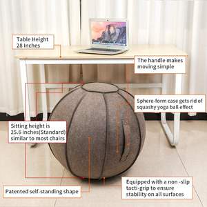 Boule assise de 65cm pour le bureau, la maison, le Pilates, le yoga avec couvercle pour la maison et les bureaux - Product Image 3