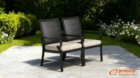 Ensemble de salon de jardin avec structure en acier et coussins