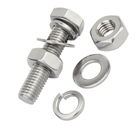 Vis hexagonales en acier inoxydable M4-M33 DIN933, filetage UNC, finition passivée, classe 10, lot varié de vis à tête hexagonale M5 M6 M8 M10 M12