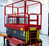 Plateforme élévatrice à ciseaux électrique mobile à 4 roues, capacité de charge lourde de 1000 kg, table de travail aérienne hydraulique de 6 m, acier antidérapant pour entrepôt