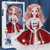 Lujo 60cm Material de esmalte grande articulaciones móviles ojos simulando estilo palaciego temperamento muñeca niña princesa muñeca juguete