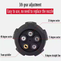 Buse de lave-auto multifonctionnelle réglable haute pression 5 en 1 Adaptateur de buse de lavage de voiture à prise rapide 1/4 pour lavage de voiture