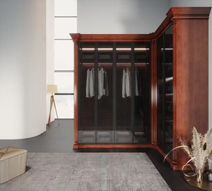 Thiết kế hiện đại freestanding tủ quần áo bằng gỗ kích thước tùy chỉnh nội thất phòng ngủ MDF cửa cho phòng khách hội thảo tủ quần áo lưu trữ - Product Image 4