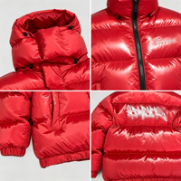 Blouson rembourré à capuche pour homme, style hip-hop, avec logo personnalisé, finition hiver, 100% polyester, poches plaquées 3D, imprimé sur le devant