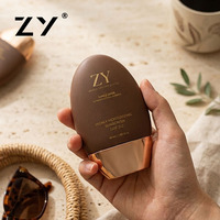 Emballage cosmétique personnalisé de luxe en plastique de 50 ml pour crème solaire, fond de teint, lotion, crème, flacon à presser