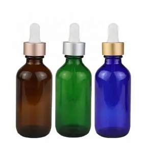 2oz Glass Dropper Bottles 15ml 30ml 60ml 120ml Clear Blue Amber Green Boston Round Glass Dropper Bottle 1oz 2oz 4oz 8oz 16oz Essential Oil Bottles