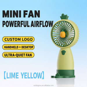 Ventilateur portable mignon et tendance avec logo personnalisé, recharge USB, mini-ventilateur de bureau, cadeau unique pour la revente en boutique - Product Image 1
