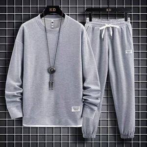 ชุดเซ็ตสองชิ้นลายวาฟเฟิลสำหรับผู้ชาย ขายดี รุ่น I-0577 เสื้อแขนยาว กางเกงขายาวทรงหลวม สวมใส่สบาย เหมาะกับฤดูร้อน เป็นมิตรต่อสิ่งแวดล้อม สินค้ามาใหม่ - Product Image 6