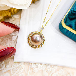 Pendentif en argent S925, support vide, accessoires de bricolage, perle de 12-13 mm, collier pour femmes, cache-cernes 30578 - Product Image 2