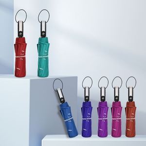 Parapluie pliable UV personnalisé, intelligent, luxueux, automatique, coupe-vent, avec lumières solaires - Product Image 3