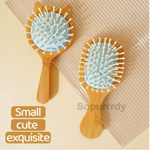 Cepillo Desenredante de Bambú Natural con Logotipo Personalizado, Peine de Madera con Cojín y Cerdas de Bambú para Mujeres, Hombres y Niños, Peine para Peinar Todo Tipo de Cabello - Product Image 5