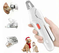 Coupe-ongles pour animaux de compagnie 2-en-1 rechargeable par USB avec 2 lumières LED, haute qualité, faible bruit, pour chats de toutes tailles (grands, moyens, petits) - Vente en gros