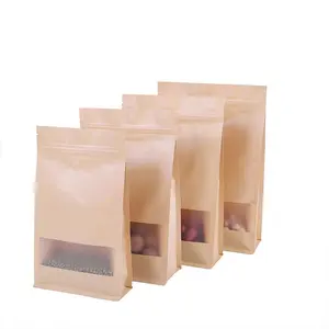 Wholesale Prices Better Display The Product 8 Side Sealing Zip Lock Kraft Paper Bag