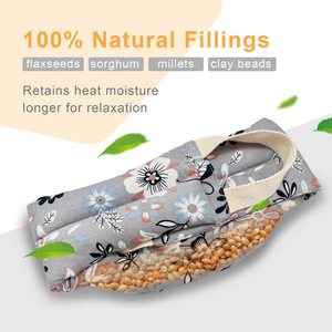 Paquete de calor húmedo Compresa caliente cálida Envoltura para el cuello Bolsa ponderada Masaje Reutilizable Herbal Nature Calmante Paquete de calor portátil - Product Image 5