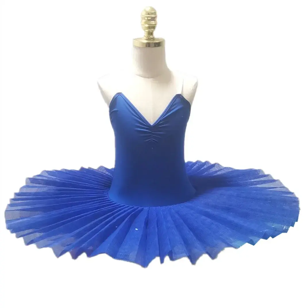 Синяя балетная юбка-пачка в лебедь, озеро, балетное платье, Детский костюм для выступления, детская одежда для танца живота, профессиональная сценическая
