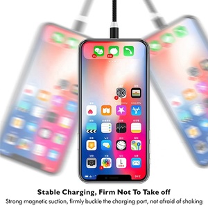 Câble magnétique tressé 3 En 1 pour recharge <span class=keywords><strong>De</strong></span> téléphone, chargeur Usb type C, compatible avec <span class=keywords><strong>Iphone</strong></span> - Product Image 4