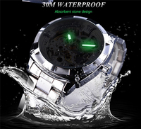 Montres automatiques pour hommes, mode, mécaniques, steampunk, montre habillée pour hommes, marque haut de gamme, montre squelette automatique en acier inoxydable