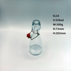 Bouteille en verre transparente de 350 ml 300 g avec bouchon à bascule en métal, pour usage culinaire, prix fabricant plus bas - Product Image 6