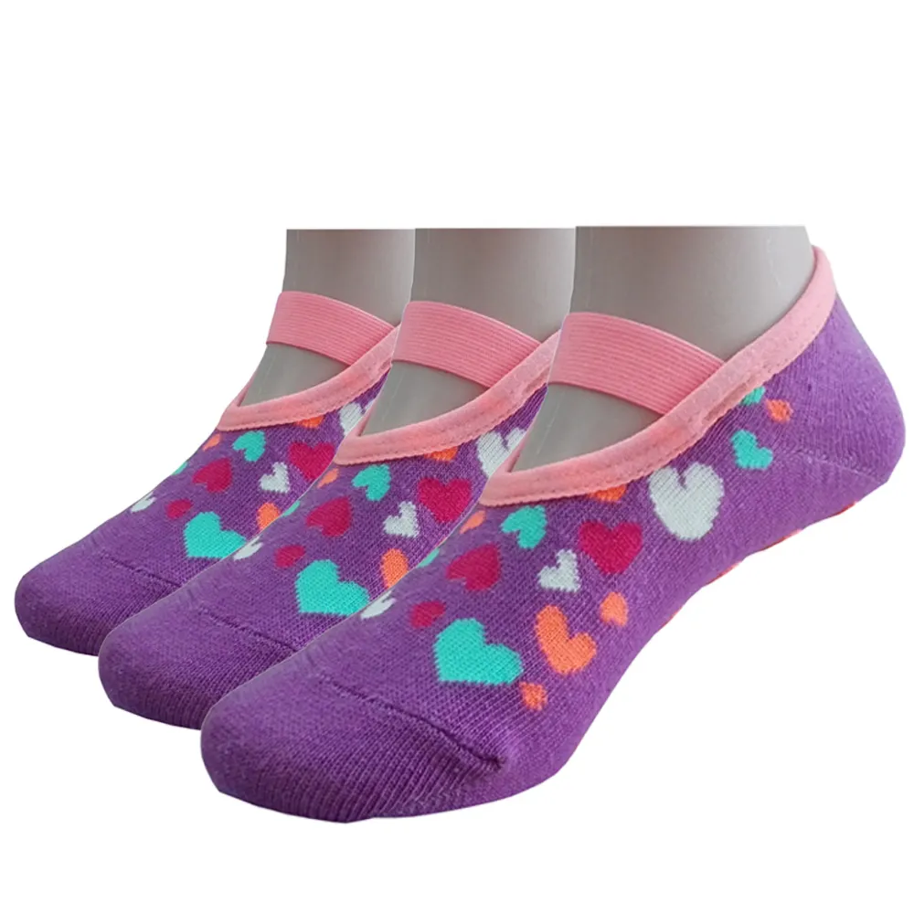 Baby kids pink non skid cotton children slipper gripper socks