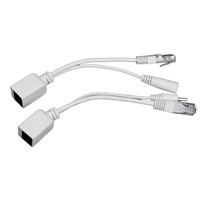 Inyector POE y Divisor POE (1 Par) - 100Mbps, Transferencia Máxima 50 Metros, Convierte Cámaras IP No POE en POE, Blanco/Negro