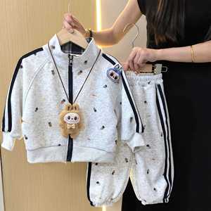 Nuovo abito autunno 2025 per bambini stile occidentale per ragazzi sportivo sportivo Casual a due pezzi giacca pettinata da ragazza - Product Image 3