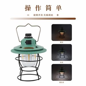 Outdoor Retro Camping <b>Lantern</b> <b>Led</b> Warm White <b>Rechargeable</b> Battery Hanging Light For Tent Ambient Lighting - Product Image 5