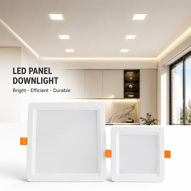Ultra Slim DOB LED Downlight Round & Square Recessed Down Light Wide Voltage 85-265V Indoor LED Ceiling Panel Downlight for Room