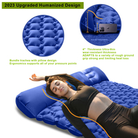 E-RIKE Tapis de couchage gonflable léger et imperméable, durable, pliable, portable, double, pour le camping en plein air avec pompe intégrée