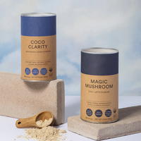 Tube en papier kraft biodégradable de qualité alimentaire avec couvercle facile à déchirer, impression de logo personnalisée, vente en gros directe d'usine