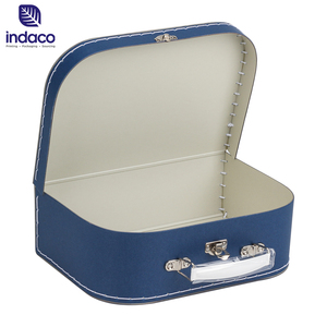 <b>Blue</b> wholesale baby paper suitcase paperboard <b>storage</b> <b>box</b> handle cardboard suitcase for toys - Product Image 6
