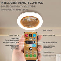28W Ventilateur de Plafond E27 Avec Lumière Led Et Télécommande 360 Rotation Refroidissement Ventilateur Électrique Lampe Lustre Pour Chambre Décor À La Maison