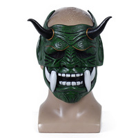 Masque de cosplay Prajna en latex rouge, pour jeu japonais, fête d'Halloween, déguisement de bal