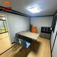 Cbox Maison Conteneur Modulaire Préfabriquée Extensible de 40 pieds avec Bureau, Table de Réunion, Écran d'Affichage et Réception