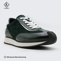 Chaussures de luxe pour hommes Lanci OEM Factories, baskets décontractées en cuir pour hommes, fabricants de chaussures à marque privée