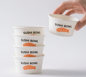 Bol à salade en papier kraft personnalisé avec couvercle, récipient alimentaire jetable, écologique, fond rond, bol à soupe, yaourt - Product Image 2