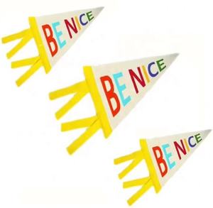 Profesional personalizable Impresión digital Universidad Fieltro Triángulo Banners Portátil Impermeable Ecológico - Product Image 2