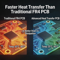 Base con Control de Alimentación Integrado, Ensamblaje de Circuitos PCBA, Fabricación y Diseño de PCBA, Superficie HASL/ENIG