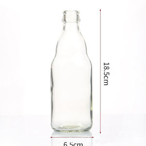 Botella de Vidrio Transparente <span class=keywords><strong>Azul</strong></span>/Ámbar Personalizada de 250ml/330ml/500ml/1L con Superficie Esmerilada y Tapa Corona para Licor, Bebidas Espirituosas, Kombucha, <span class=keywords><strong>Tequila</strong></span> - Product Image 2
