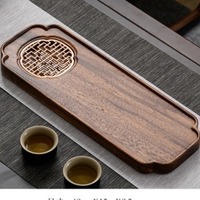 Plateforme artisanale en bois massif pour thé à bulles, avec incrustation creuse en laiton, pour la décoration de cérémonies de thé orientales, vente en gros