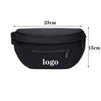 Sac banane multifonctionnel personnalisé en néoprène, isolé et souple, pour le sport et la course, sacoche bandoulière, sac de poitrine, sac de taille