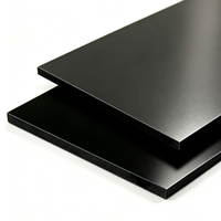 Panneau composite en aluminium haute brillance, noir et blanc classique, panneau ACP pour revêtement mural extérieur et intérieur, décoration