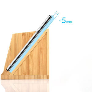 Bureau <span class=keywords><strong>Table</strong></span> organisateur rapide chargeur sans fil bambou <span class=keywords><strong>Induction</strong></span> chargeur Dock stylo porte-crayon chargeur sans fil pour iPhone <span class=keywords><strong>Samsung</strong></span> - Product Image 5