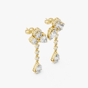 Pendientes colgantes de diamantes de corte pera de la mejor calidad para mujer, joyería elegante para bodas y fiestas, regalo disponible para la venta. - Product Image 5