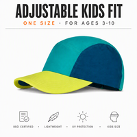 Casquette de sport 6 panneaux réglable pour enfants, style Troll, color block, avec visière solaire extérieure, logo personnalisé, respirante, pour tout-petits garçons, vente en gros OEM