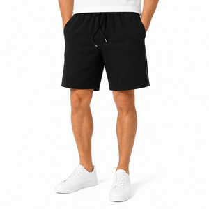 Hot Sell Street Wear Custom Logo with Side Stripe Heavyweight French Terry Cotton Oversized Loose Fit Men High Street Shorts - Product Image 2